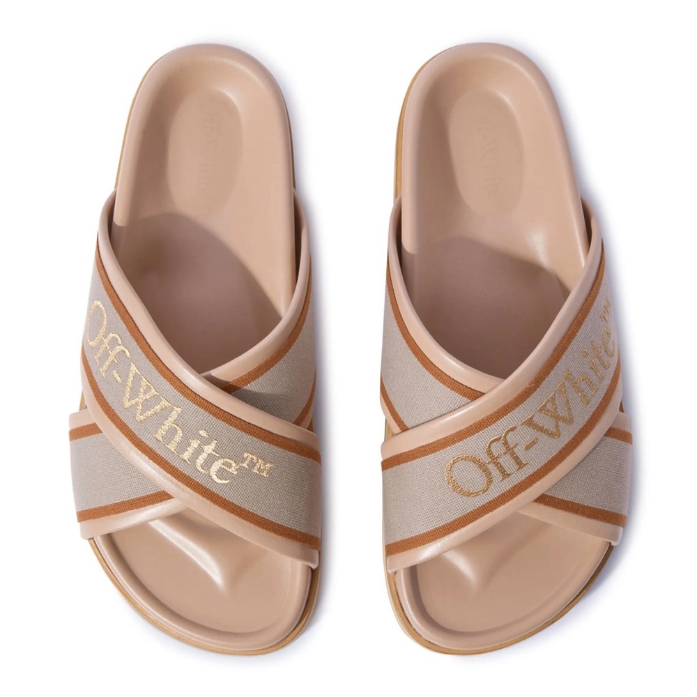 Off-White Criss-Cross Leather Slides -
Size 37 - Picture 11 of 13